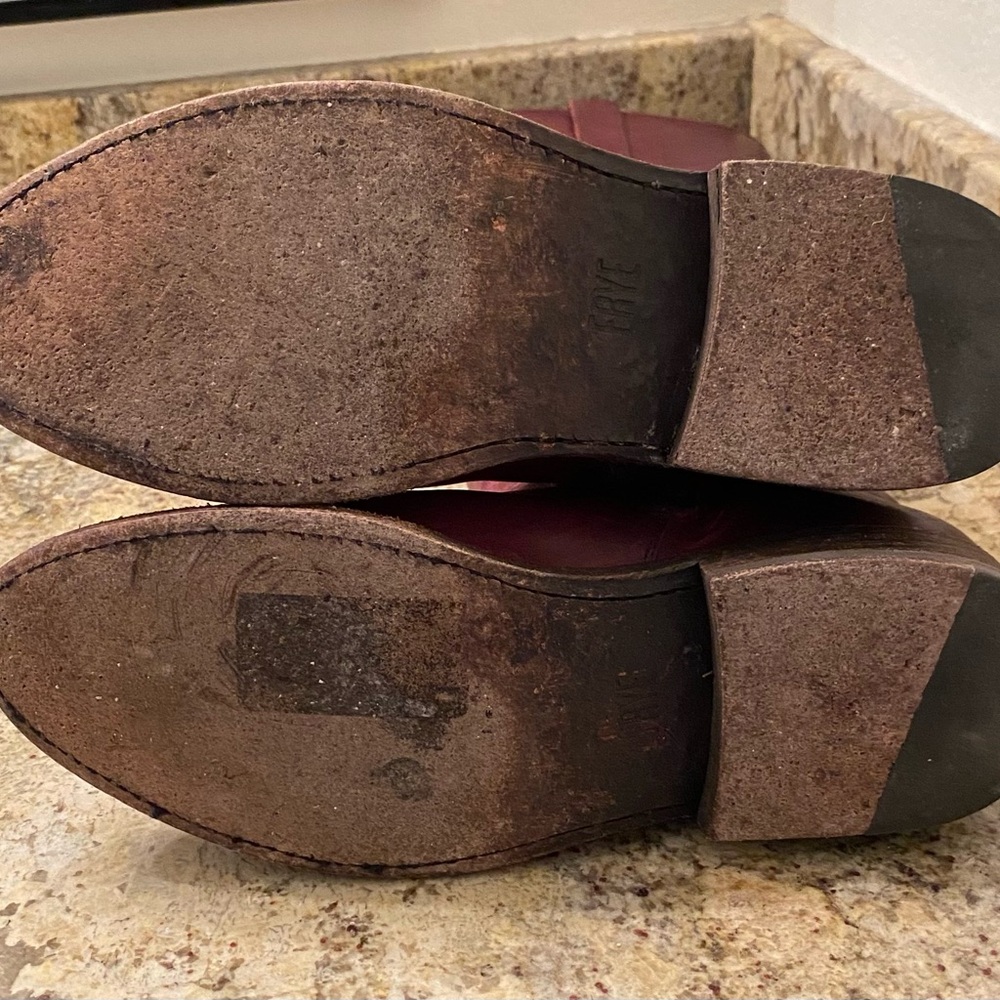 FRYE AND CO. Burgundy Leather Boots - Picture 6 of 7
